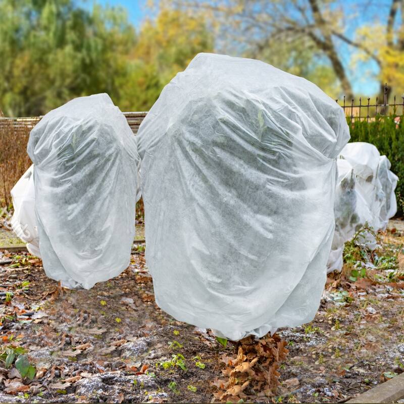 Agfabric 39 in. x 39 in. 0.9 oz. Reusable Plant Covers Frost Protection Bags for Season Extension and Winter Freeze Protection