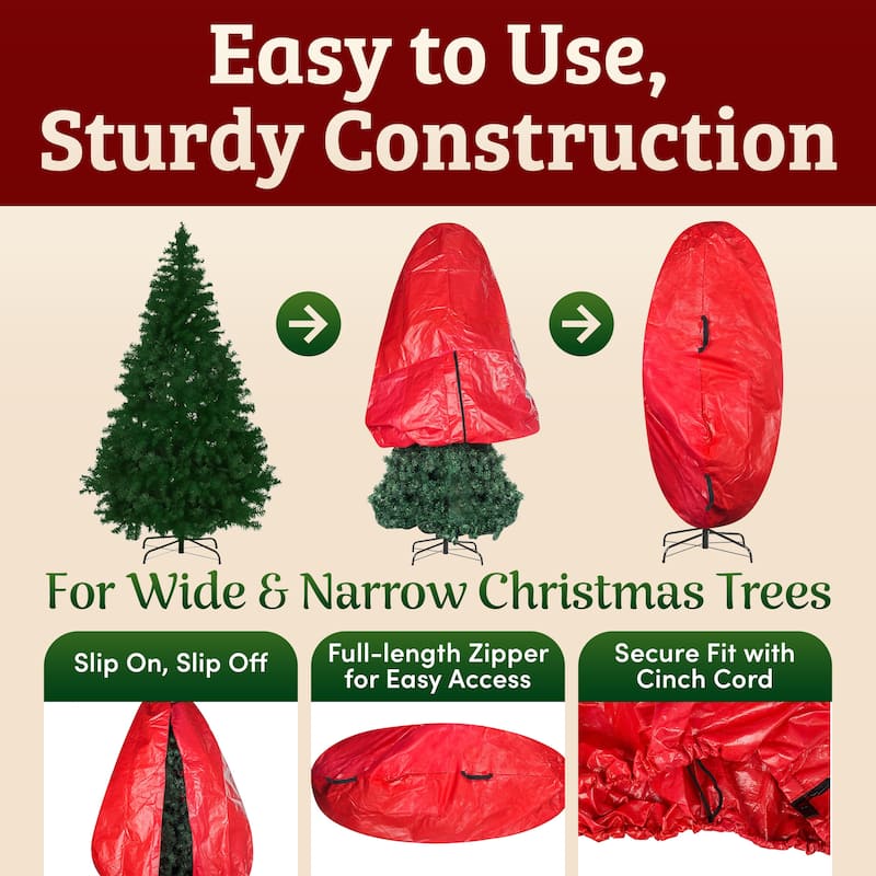 Elf Stor Premium Christmas Tree Cover Holiday Large Size 6' Tree