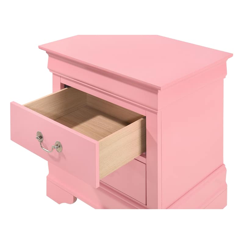 Louis Phillipe Traditional 2-drawer Wood Nightstand