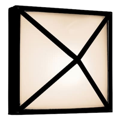 Access Lighting Oden  LED Light Wet Location Wall Sconce - Black Finish - Frosted Glass Diffuser