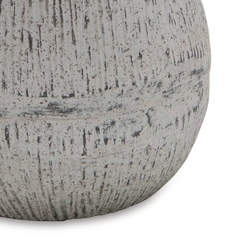 Mony 10 Inch Tabletop Decorative Flower Vase, Home Accessory, White Brown