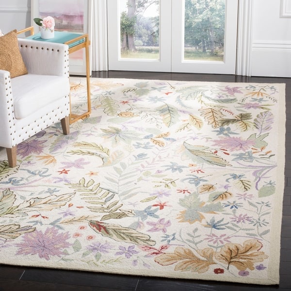 slide 2 of 20, SAFAVIEH Handmade Chelsea Jessenia French Country Wool Rug 2'9" x 4'9" - Ivory/Multi