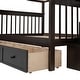 preview thumbnail 8 of 10, Full-Over-Full Stairway Wood Bunk Bed with Drawer,Storage and Guard Rail for Bedroom,Maximized Storage SpaceEspresso