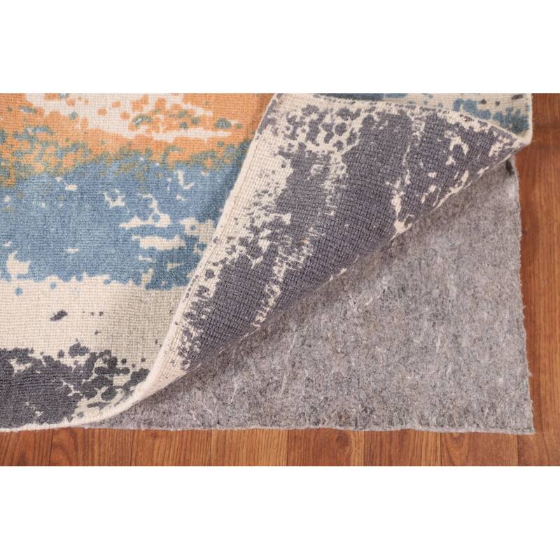 Nature Print Abstract Modern Area Rug Handmade Wool Carpet - 5'3"x 7'7"