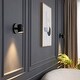 preview thumbnail 1 of 5, Parry - Modern Black Integrated LED Spotlight with Adjustable Light Head, Flush Mount Spotlight and Wall Sconce - 5.12" x 6" 5.12" x 6" - Black