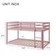 preview thumbnail 5 of 5, Twin over Twin Floor Bunk Bed, Pink