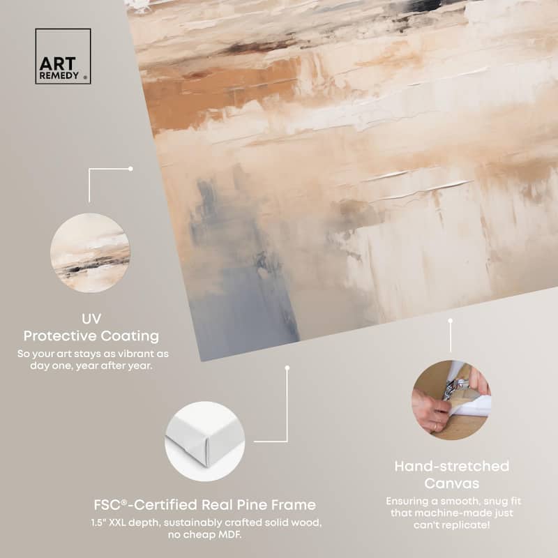 Tonal Strata Canvas by Art Remedy, Gallery Wrapped