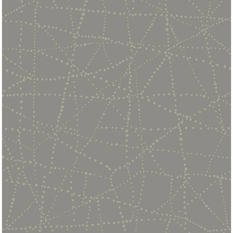 A-Street Prints Alcott Charcoal Dotted Wallpaper