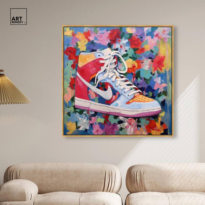 Whimsical Sneaker Canvas by Art Remedy