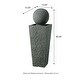 preview thumbnail 4 of 7, Glitzhome 40.25"H Floating Sphere Oversized LED Polyresin Fountain