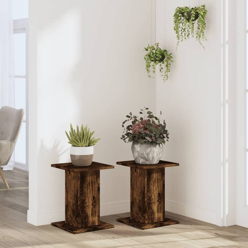 vidaXL Plant Stand Engineered wood Large Plant Stand Square - 11.8 x 11.8"