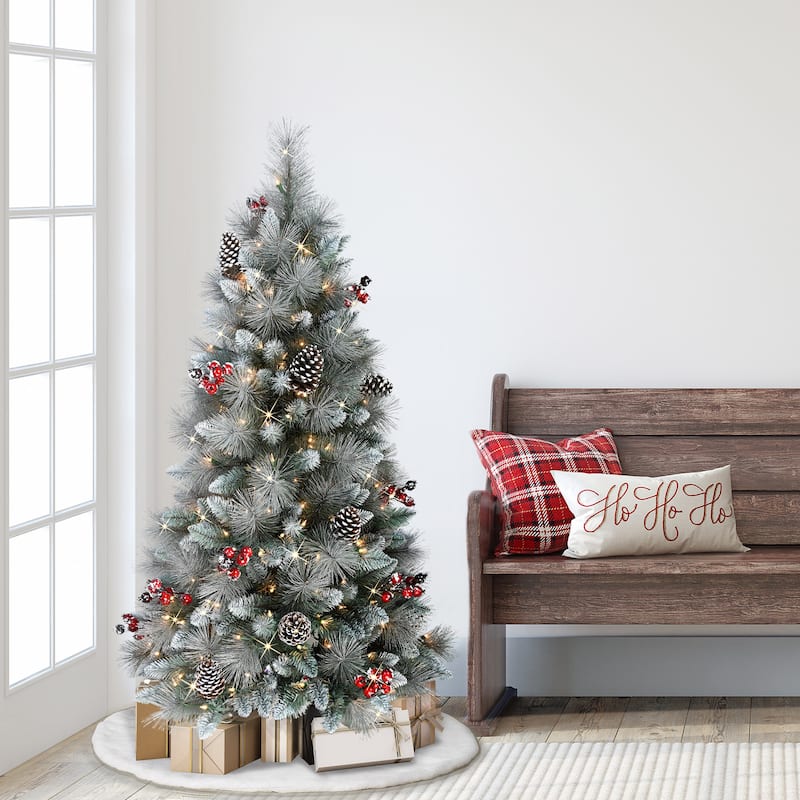 Puleo International 4.5' Pre-Lit Sterling Pine Artificial Tree
