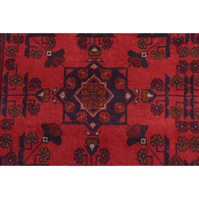 Rustic Biljik Khal Mohammadi Skye Red/Blue Rug - 4'10'' x 6'4''