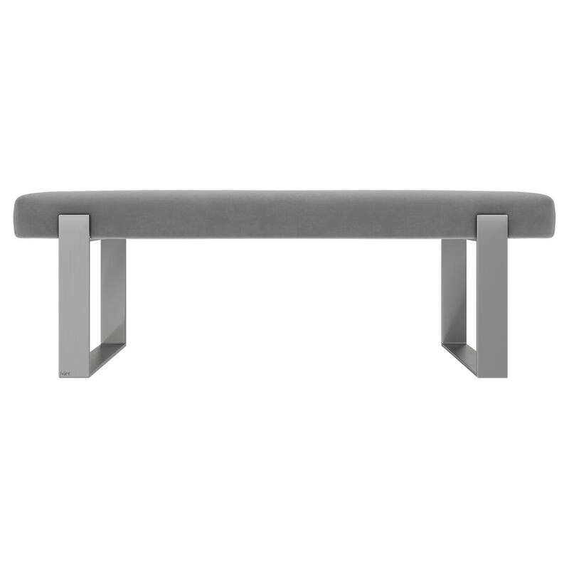 Vant Upholstered Bed Bench - Suede Charcoal Grey