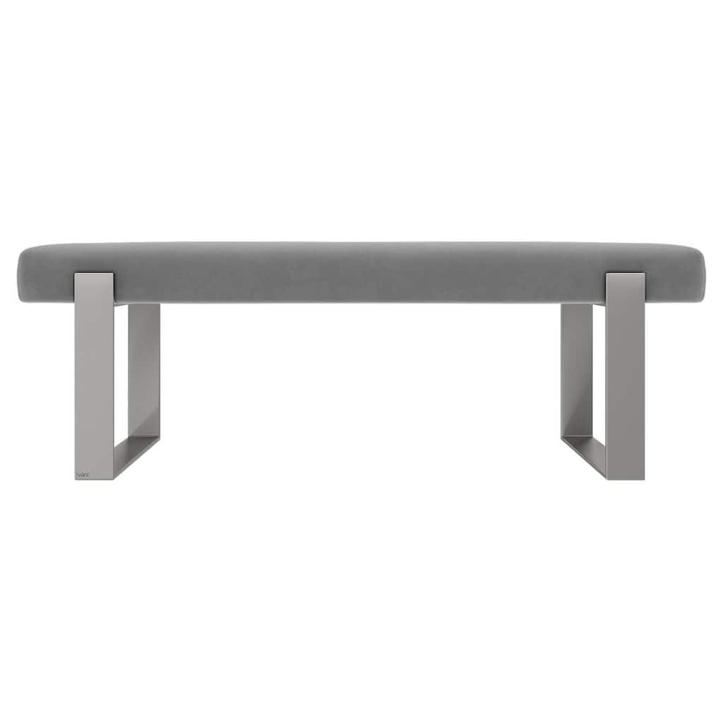 Vant Upholstered Bed Bench - Suede Charcoal Grey
