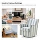 preview thumbnail 11 of 53, HULALA HOME Georg Transitional Floral Fabric Swivel Rocker Chair with Removable Backrest and Rolled Armrest Set of 2