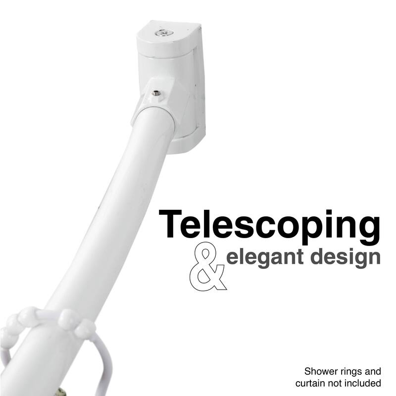 Curved Shower Curtain Rod Adjustable 36 to 61 inches by JS Jackson Supplies