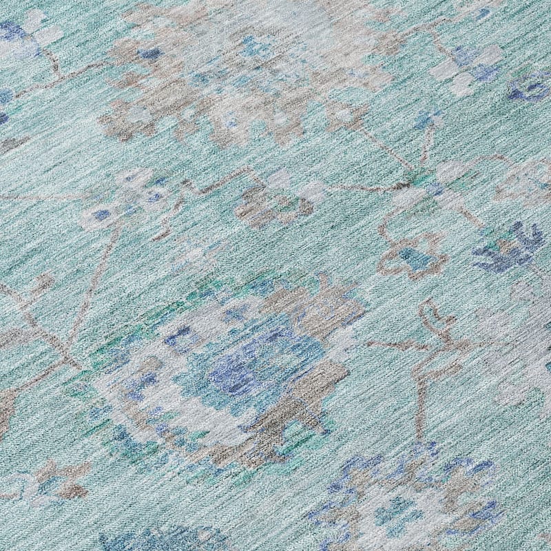 HomeRoots Floral Traditional Rectangle Outdoor Rug