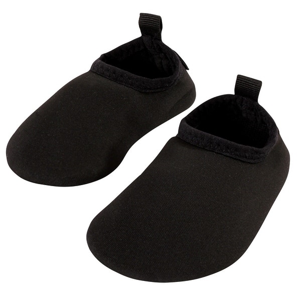 slide 1 of 1, Hudson Baby Infant and Toddler Water Shoes for Sports, Yoga, Beach and Outdoors, Solid Black Baby and Toddler Solid Black - 8T