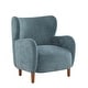 preview thumbnail 6 of 33, Christopher Knight Home - Parmelee Upholstered Wingback Club Chair with Plush Velvet and Solid Wood Legs