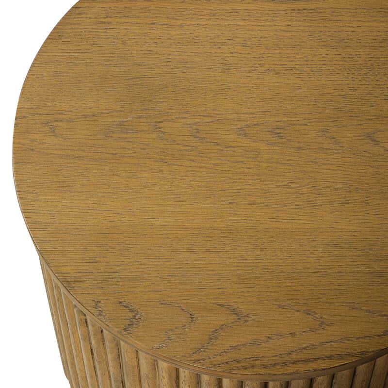 Maven Lane Dallas Round Wooden Side Table
