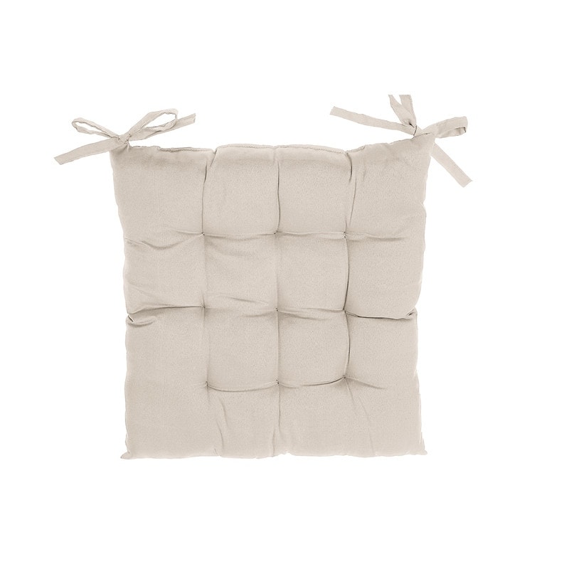 Polyester Tufted Chairpad 18 X 18 Taupe Set of 2 On Sale