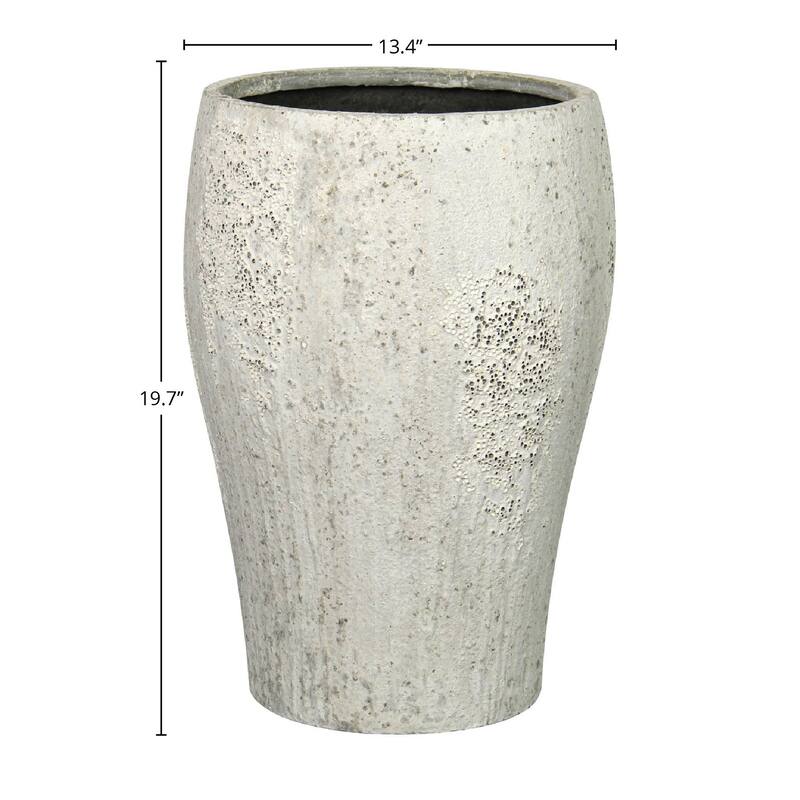 Patio Large Concrete Pot, Antique White