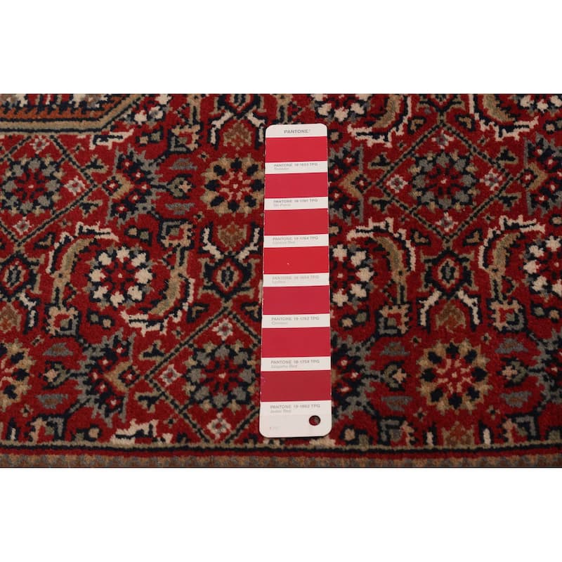 ECARPETGALLERY Hand-knotted Bijar Red Wool Rug - 6'9 x 9'10