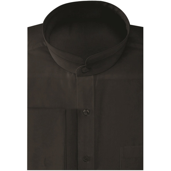 white banded collar dress shirt