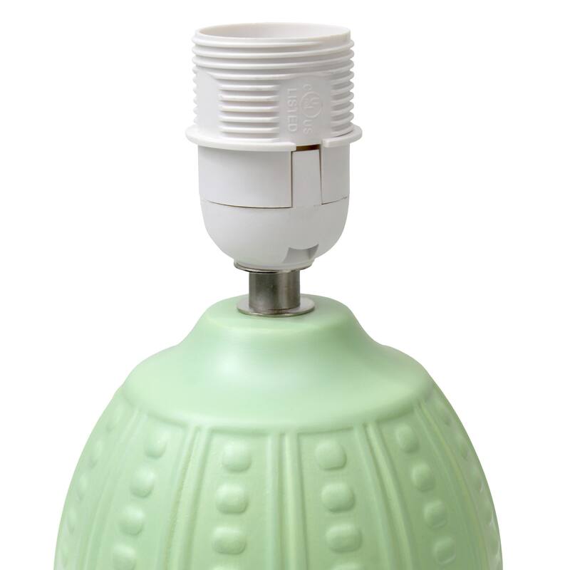 Mini Oval Table Lamp with Tapered Shade - 12.5" - Sage Green