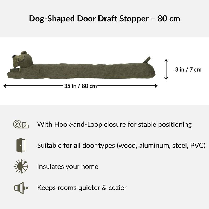Dog-Shaped Draft Stopper 35 Inches