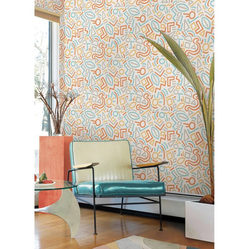 Aelfie Multi Doodle Abstract Peel & Stick Wallpaper