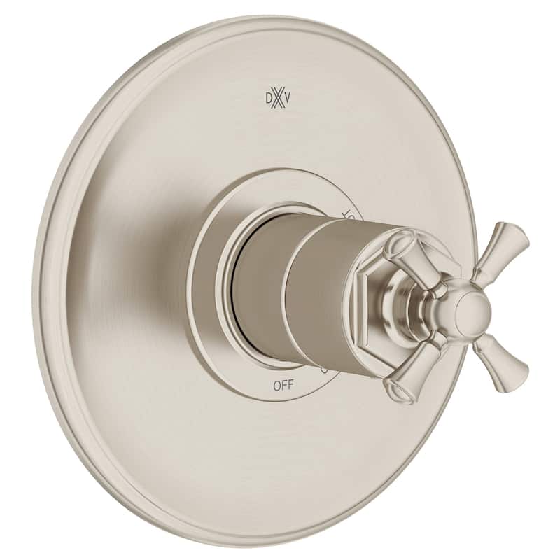DXV Oak Hill Pressure Balance Shower Valve with Cross Handles - Brushed Nickel