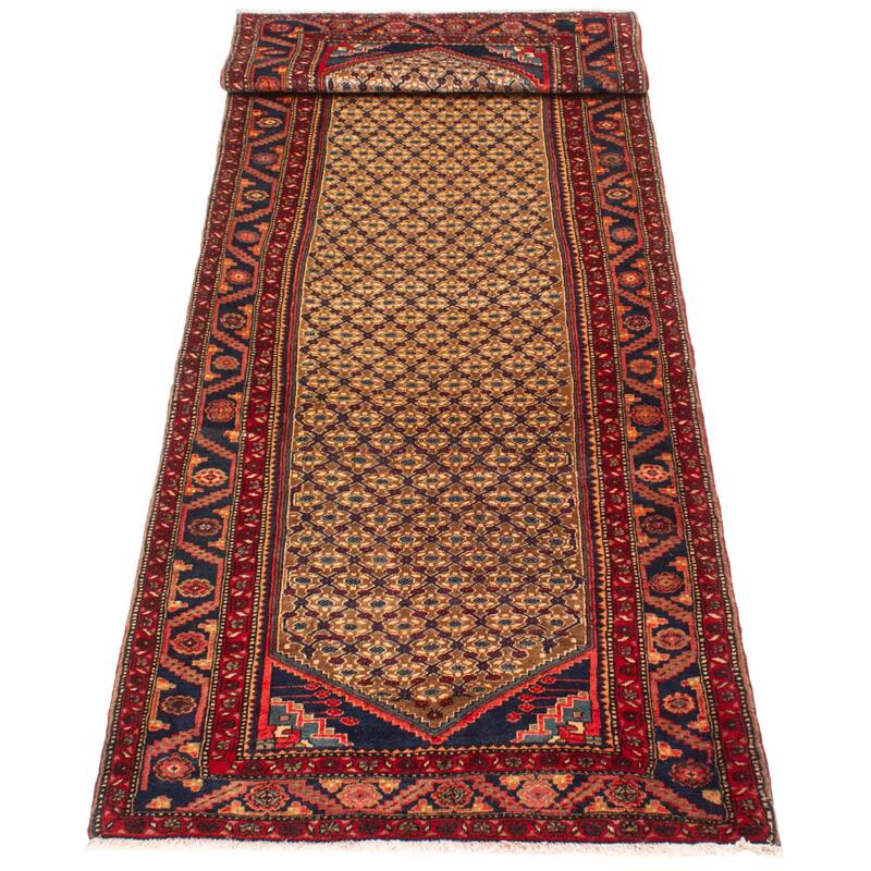 ECARPETGALLERY Hand-knotted Konya Anatolian Brown Wool Rug - 3'7 x 12'10
