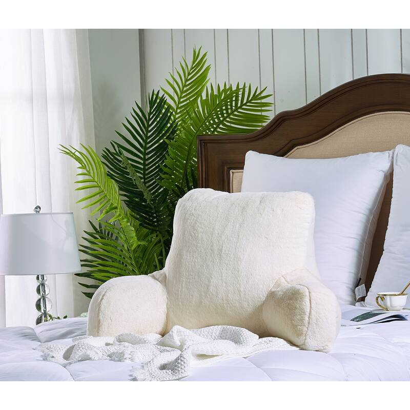 Home Soft Things FauxFur Bedrest Reading Pillow