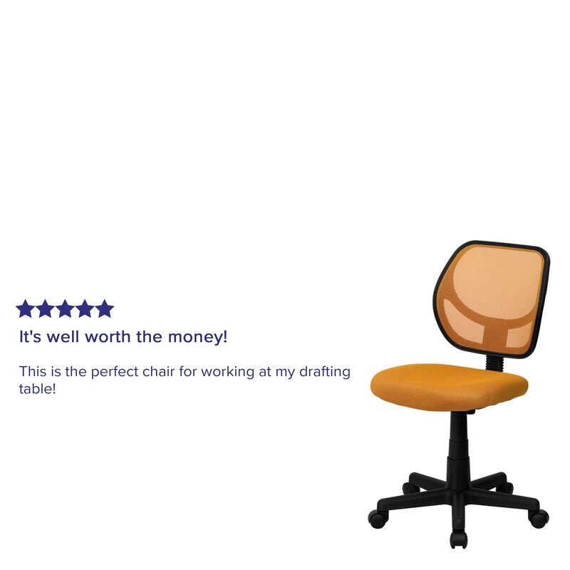 Low Curved Back Mesh Swivel Task Office Chair