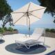 7.5Ft Patio Market Umbrella with Crank and Tilt - Cream White