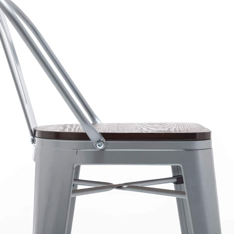 Andeworld farmhouse bar stools ,counter height bar stools set of 4