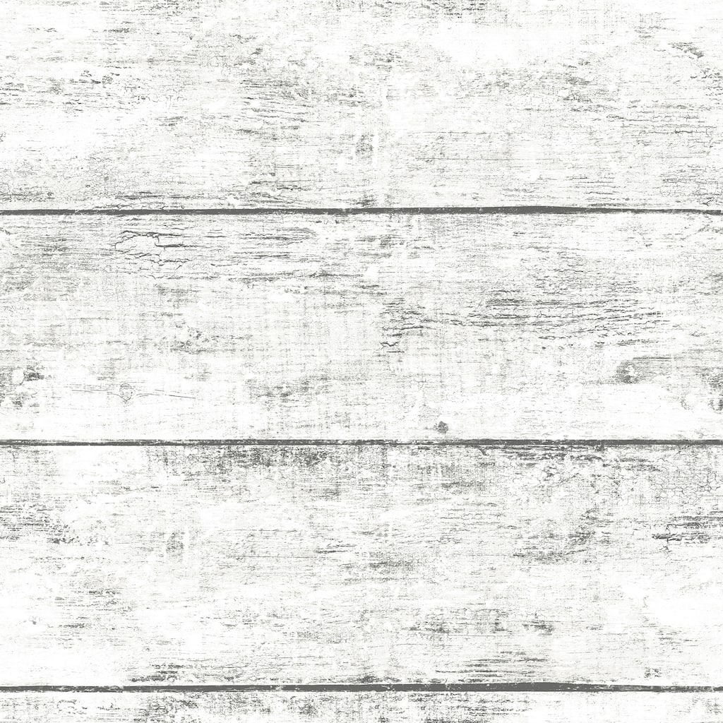 Chesapeake Cabin White Wood Planks Wallpaper