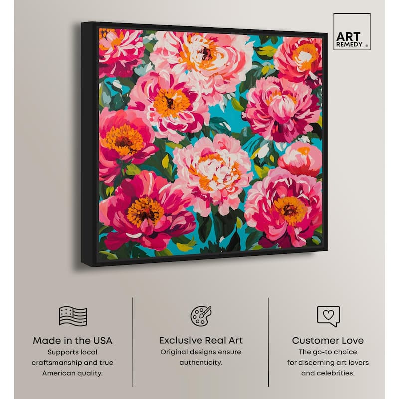 Maximalist Bloom Canvas by Art Remedy