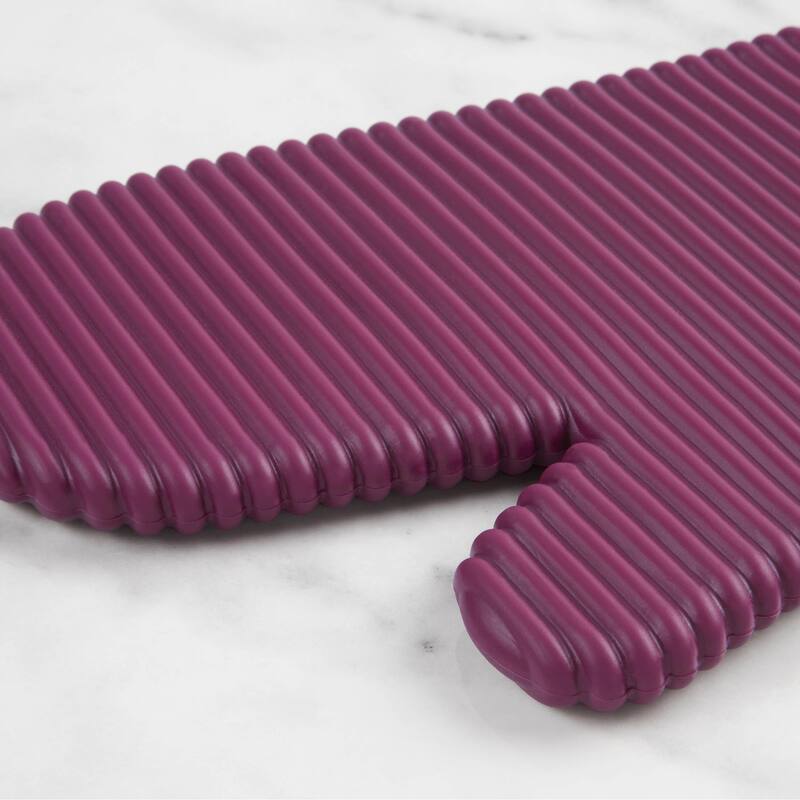 KitchenAid Ribbed Soft Silicone Oven Mitt 2-Pack Set, 7.5"x13"