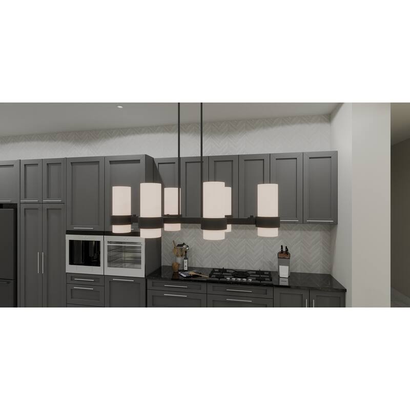 Kimora 6-Light Matte Black Island Light