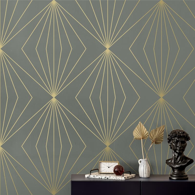 Seabrook Designs Diamond Vector Non-Woven Unpasted Wallpaper