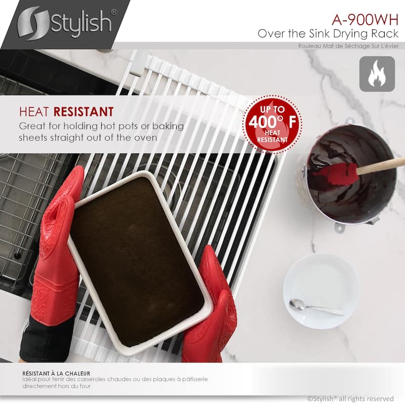 STYLISH Multipurpose Over Sink Roll-Up Dish Drying Rack