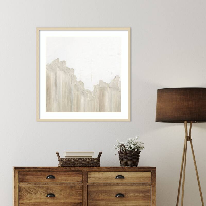Texture in Neutral Hues No. 2 by Hannah Dawson Wood Framed Wall Art Print