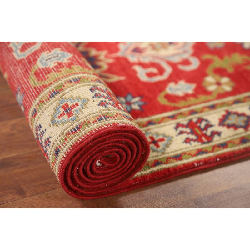 Kazak Oriental Runner Rug Hand-Knotted Wool Carpet - 2'1" x 9'11"