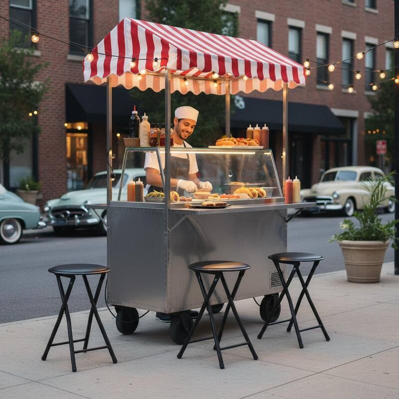 Homylin 18-Inch Folding Stool with Padded PVC Seat, Portable Foldable Metal Stool for Indoor & Outdoor Use