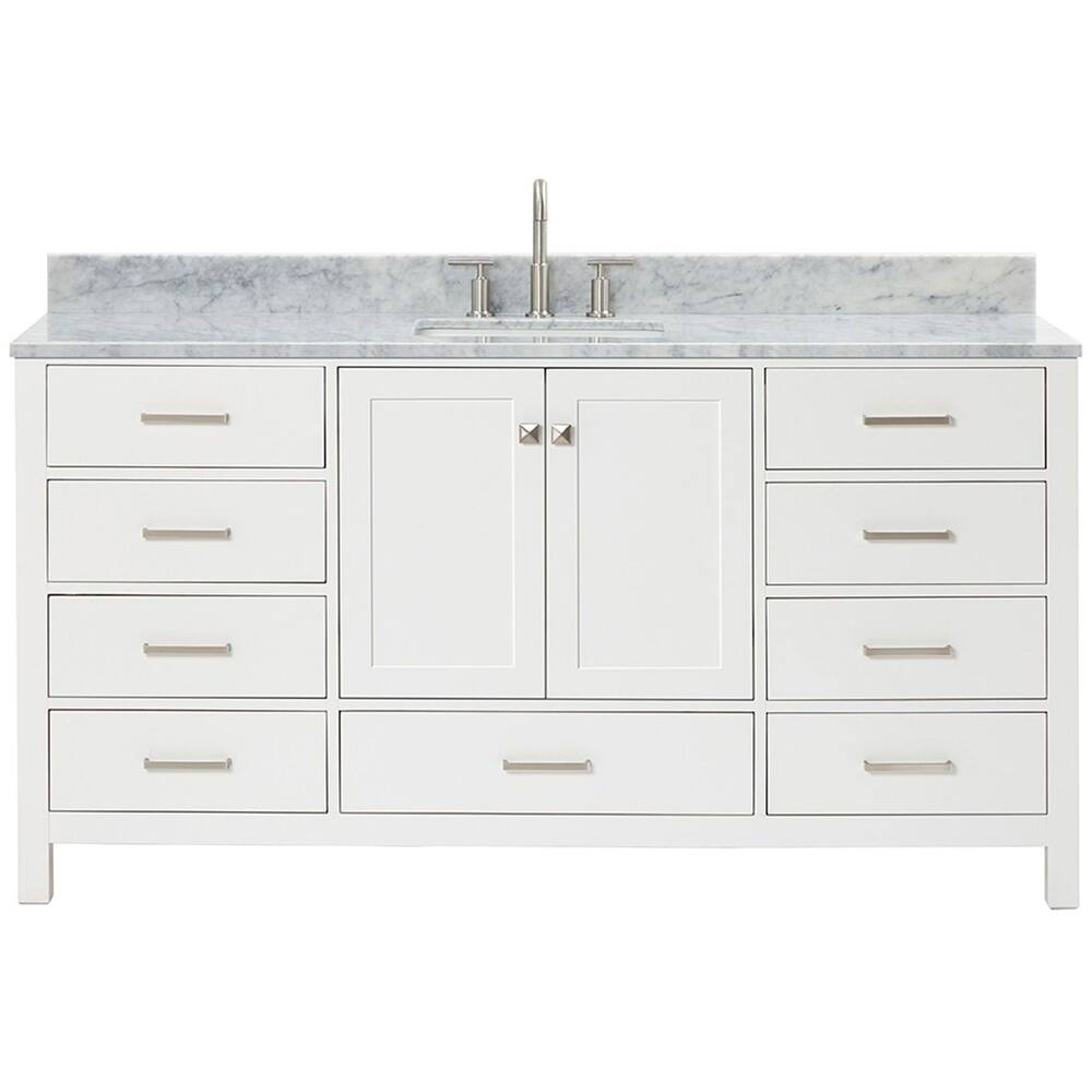 Ariel A067SCW2RVO Cambridge 67" Free Standing Single Basin Vanity Set