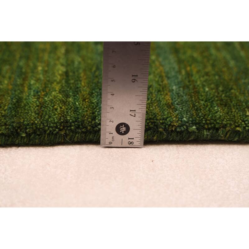 ECARPETGALLERY Hand Loomed Kashkuli Gabbeh Green Wool Rug - 5'0 x 7'11