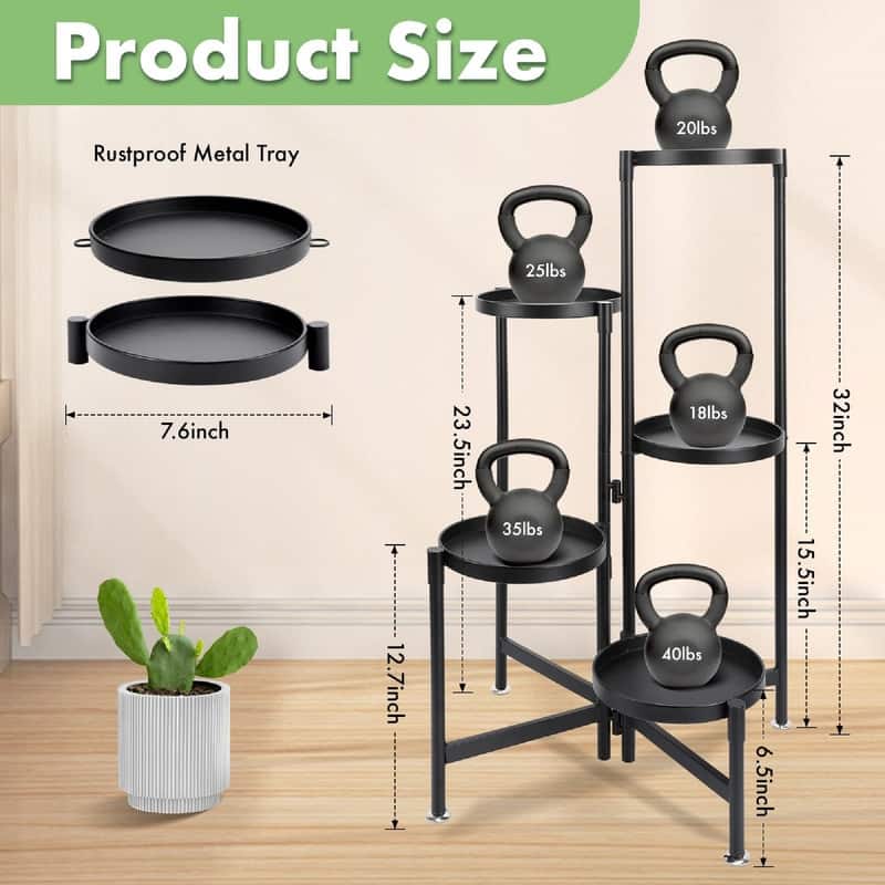 Tiered Metal Plant Stand